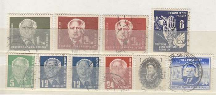 GERMANY: DDR/EAST:  SUPER COLLECTION/SETS  FROM 1950 TO 1955: 6 SCANS: MHR AND UHR