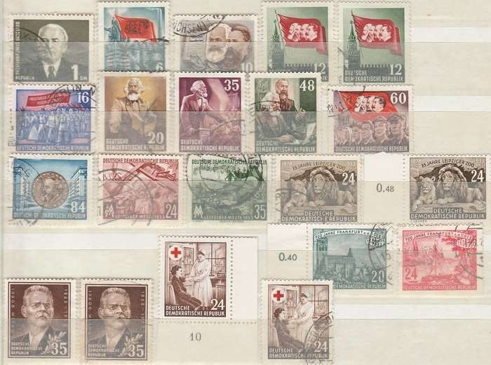 GERMANY: DDR/EAST:  SUPER COLLECTION/SETS  FROM 1950 TO 1955: 6 SCANS: MHR AND UHR