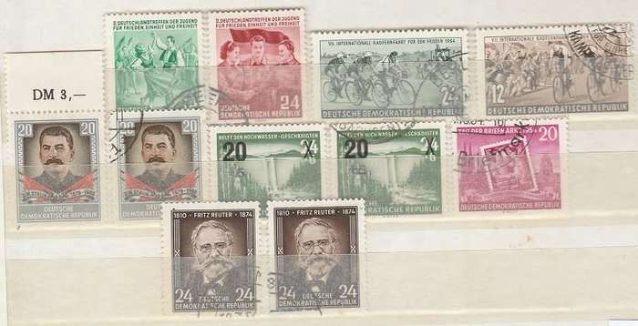 GERMANY: DDR/EAST:  SUPER COLLECTION/SETS  FROM 1950 TO 1955: 6 SCANS: MHR AND UHR