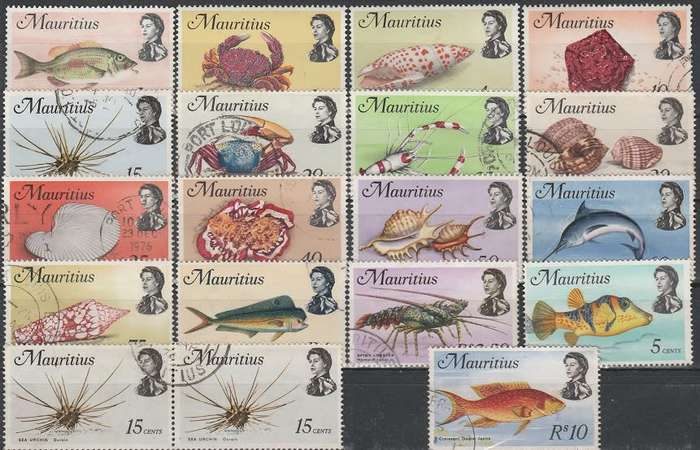 MAURITIUS: 1969 FISHES SET: USED