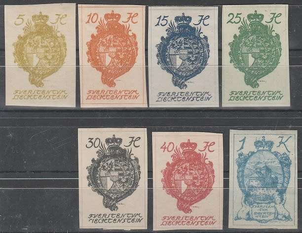 LIECHTENSTEIN:1920 SET:IMPERF: MHR