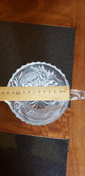 Beautiful Large Rose Cut Crystal Pitcher