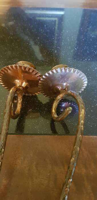2  Vintage Copper Candelabra