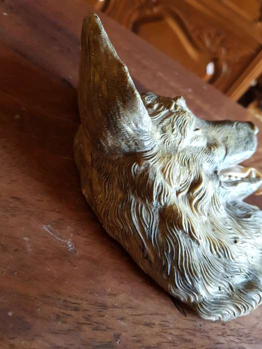 Vintage Depose Italy Porcelain Wall Hanging Alsatian Figurine
