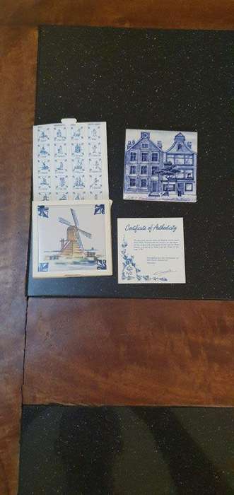 * Collectable Vintage KLM Delft Coaster Tiles.*