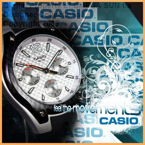CASIO GENTS SILVER FACE CHRONOGRAPH WATCH - IMPORTED FROM EUROPE **BRAND NEW!!!**