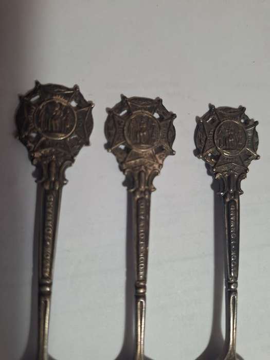 Society of Miniature Rifle club silver plated collectors teaspoons