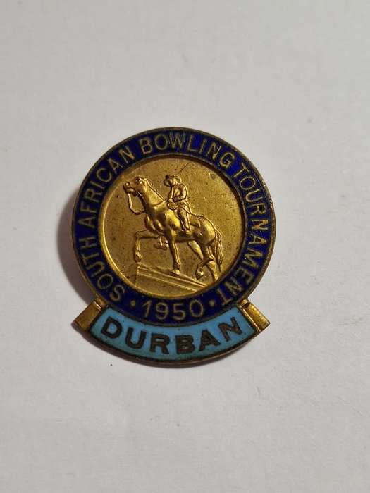 1950 SA Bowling tournament Durban pin