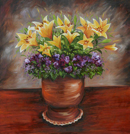 GRACE FLOWER ARRANGEMENT!  LARGE CANVAS!! Starting at R1!!!