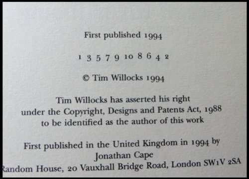 TIM WILLOCKS : Green River Rising -Hardback - 1994 - First Edition 1st Printing Jonathan Cape - UK