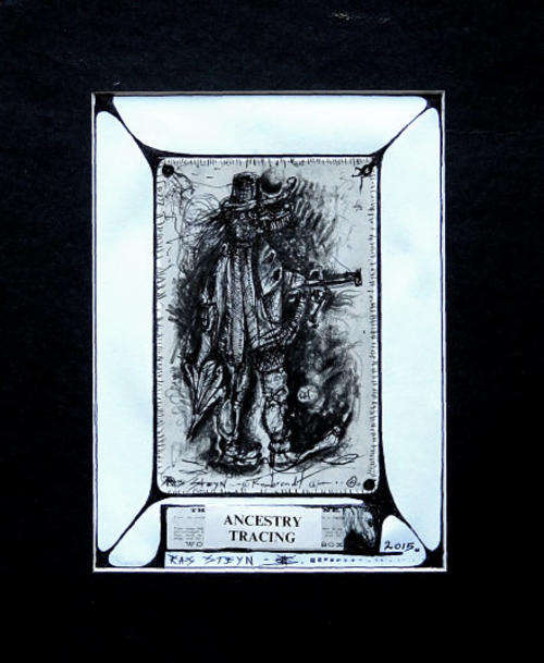 `Rembrandt in a Nightgown` by RAS STEYN - Pencil Drawing (140mm X 190mm) - 1X ORIGINAL SKETCH***