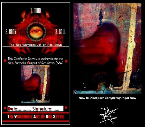 ABSTRACT SURREALISM: `How to Disappear Completely Right Now` by Surrealist Pioneer Ras Steyn [MFA]