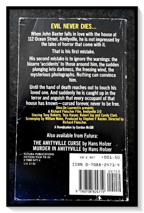 Amityville 3-D: Gordon McGill - Movie Tie-In - A FUTURA First Edition - 1984 - VG Condition*