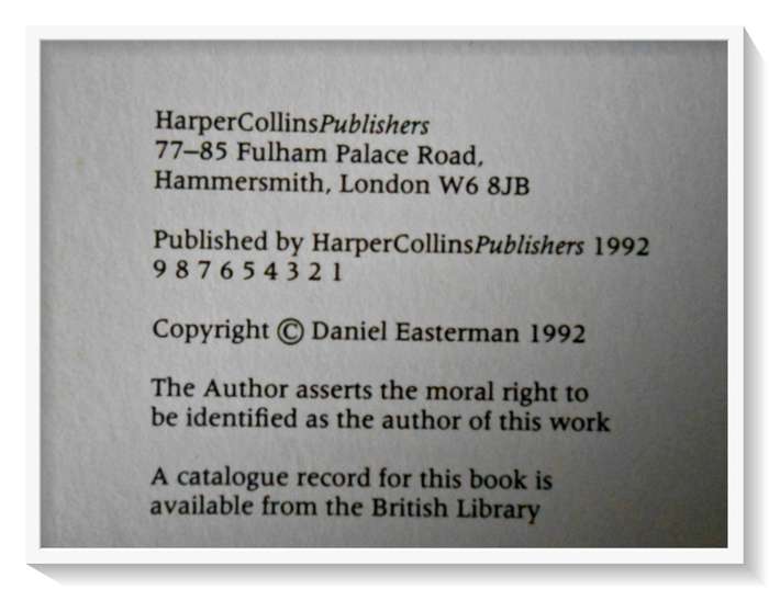 DANIEL EASTERMAN: Name of the Beast - First Edition - 1992 - Harper Collins - Condition: B+