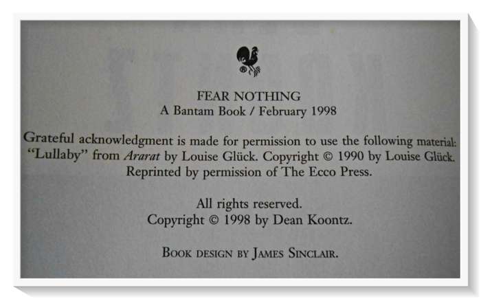 Fear Nothing by DEAN KOONTZ - First Edition + 1st Print - BANTAM Feb. 1998 - Condition: B+