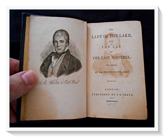 Lady of the Lake & The Last Minstrel - Sir Walter Scott - 1843 Pub. J.S. Pratt: London (181 Years)