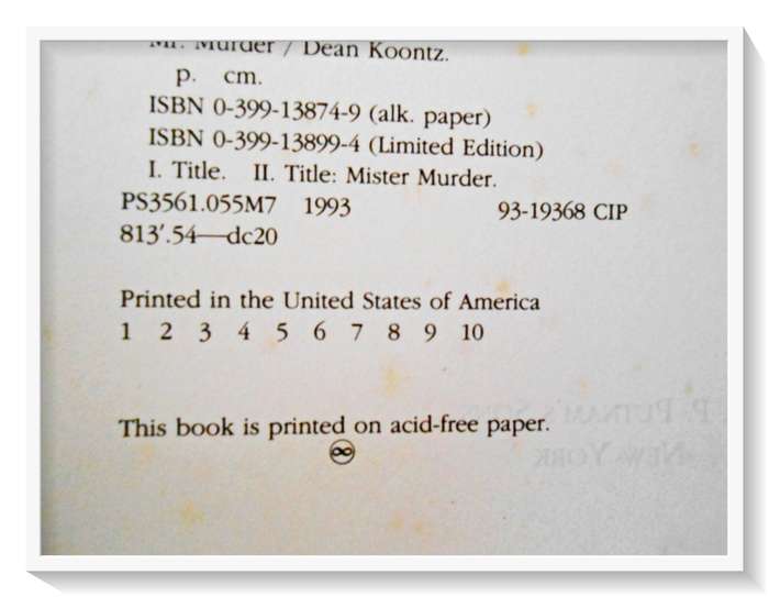 MR MURDER by Dean Koontz - First US Edition Hardcover - PUTNAM & Sons 1993 - Condition: B+