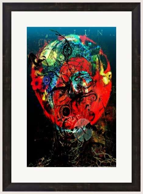 Photography Abstract Work: Title: Floral Lunacy` by Ras Steyn  - A2 Size Full Gloss Photoptint 1/1