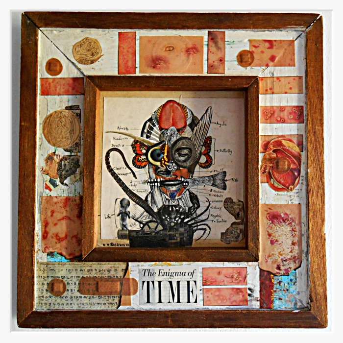 The Enigma of Time by Human-Centred Surrealist Ras Steyn (MFA) - Mixed Medium - 380MM X 380MM