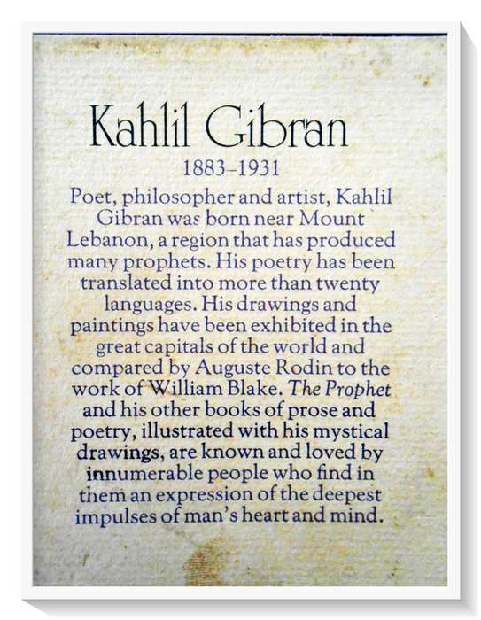 The Prophet by Kahlil Gibran - HEINEMANN:LONDON - 1972 - Hardcover: Condition: (B)