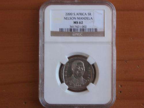 **MS62** 2000 Mandela R5 coin