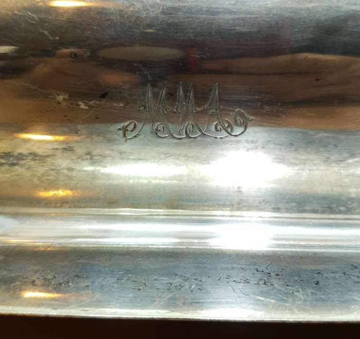 Hotel Silver - Antique Silver Plated Cheese / Butter dome with butter knife.