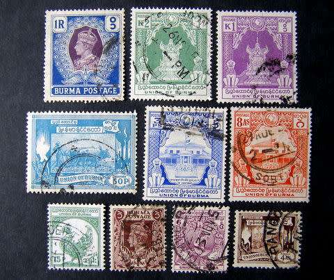 BURMA - Assorted Stamps 1938-54