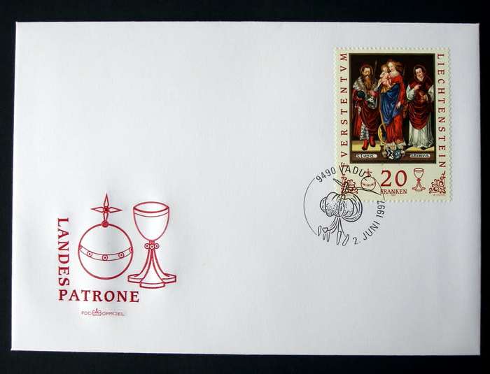 LIECHTENSTEIN Cover - 20f. National Patron Saints 1997