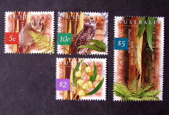 AUSTRALIA Set - Fauna and Flora (1st Series) 1996 //Birds//Flowers//Trees