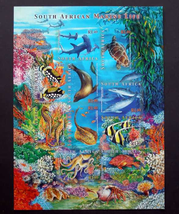 SOUTH AFRICA Mint Set (Self Adhesive) - Marine Life 2001 //Fish//Animals