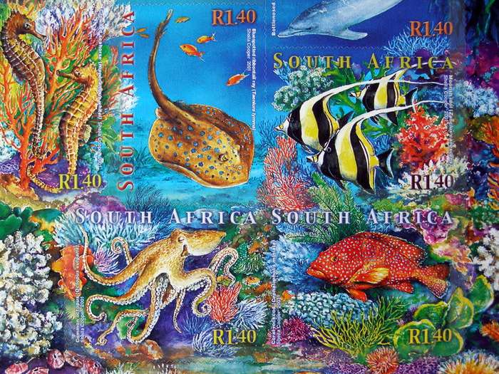 SOUTH AFRICA Mint Set (Self Adhesive) - Marine Life 2001 //Fish//Animals