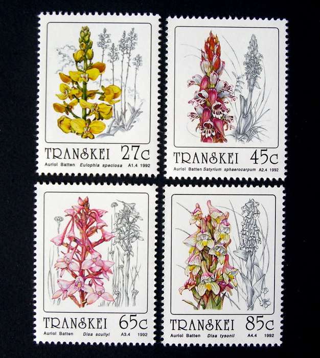 TRANSKEI Mint Set - Orchids 1992 //Flowers