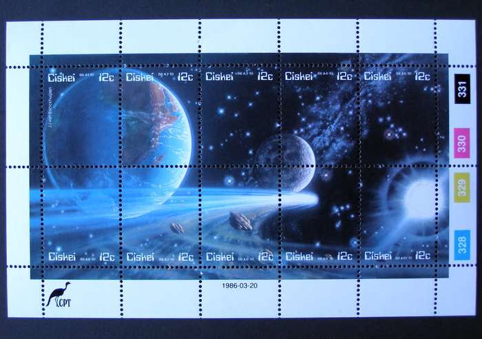 CISKEI Mint Sheet - Halley`s Comet 1986