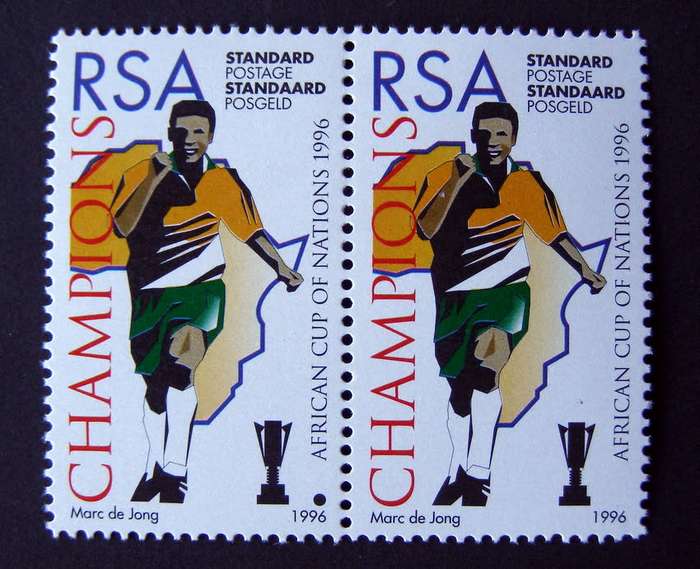 SOUTH AFRICA Mint - Soccer Cup of Nations Champions (Missing Ball Variety) 1996