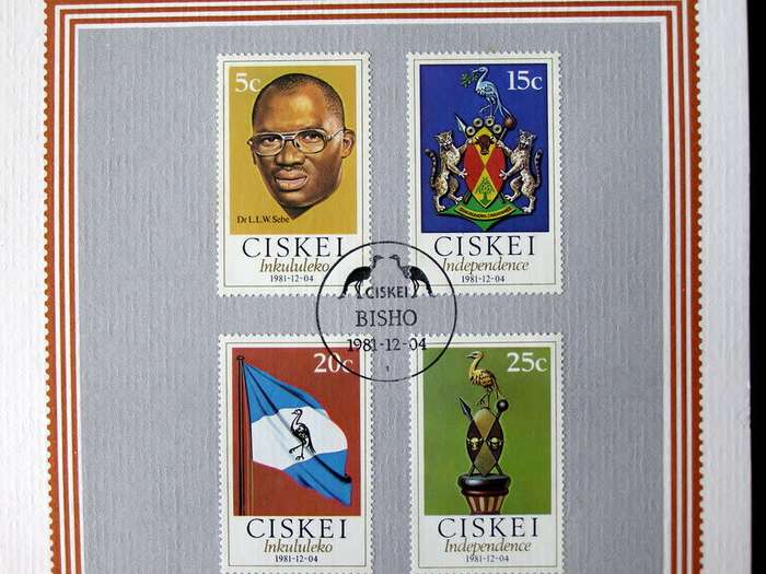 CISKEI First Day Sheet - Independence 1981