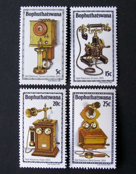 BOPHUTHATSWANA Mint Set - History of the Telephone (1st Series) 1981