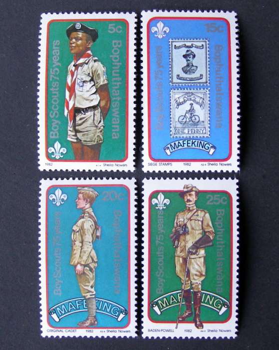 BOPHUTHATSWANA Mint Set - 75th Anniv. of Boy Scouts 1982