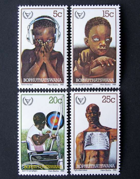 BOPHUTHATSWANA Mint Set - International Year of the Disabled 1981