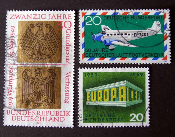 WEST GERMANY - Assorted Stamps 1969 //Aircraft