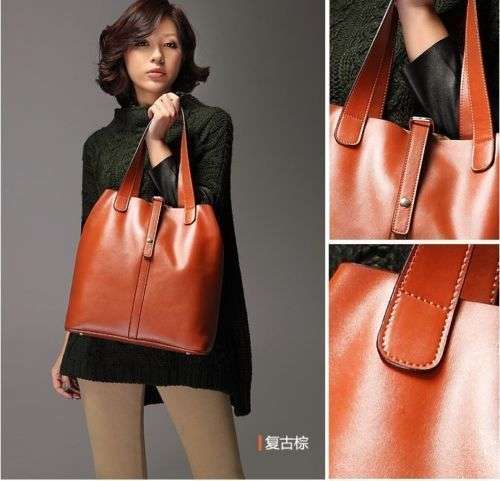 ** Free Shipping**Women's Ladies Fashion Satchel Handbag Genuine Leather Tote Hobo Shoulder Bag