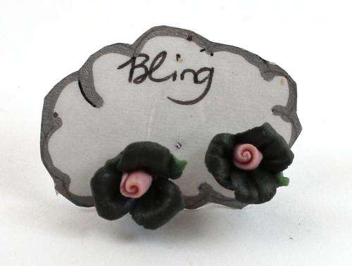 GREY ROSE STUDS - BARGAIN!!!!