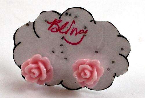 PINK ROSE STUDS - BARGAIN!!!
