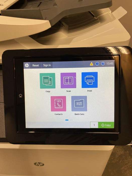 ALMOST NEW HP E77830dn COLOR LASER JET MANAGED MFP PRINTER