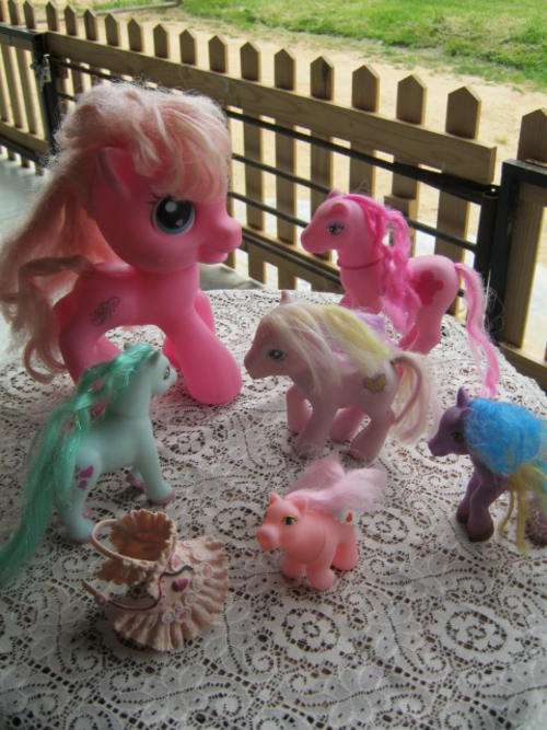 My little Pony with Clothes and Five My Little Pony Style Ponies