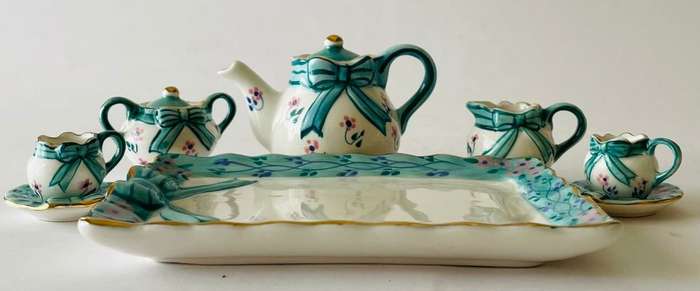 Miniture Tea Set  - 14cm by 10 cm by 7 cm Tall.