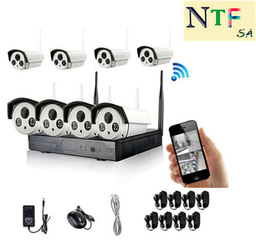 HD 8 Channel 720P Wireless IP Camera CCTV Security Surveillance System NVR KIT