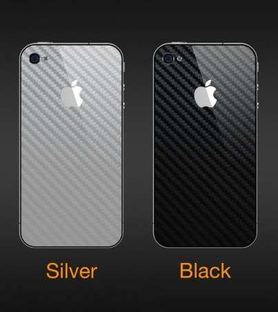 Iphone 4/4s Carbon Fiber Skin Silver