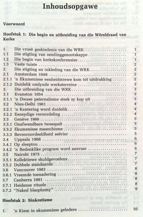 Die wereldraad van Kerke - `n anti-Christelike wegbereider - DS Andre Van Den Berg