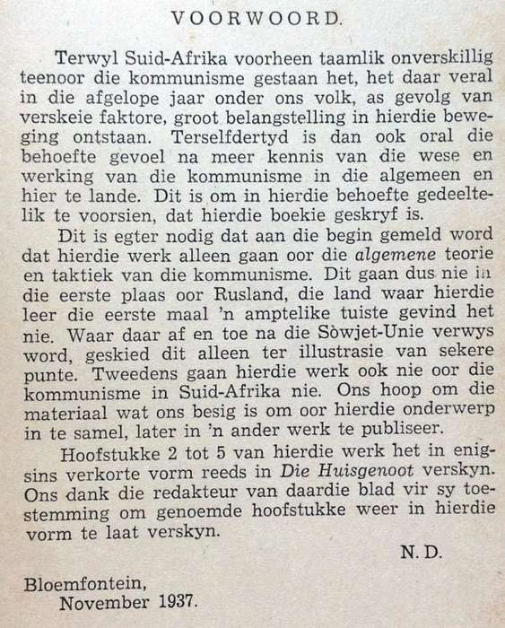 Die Kommunisme - Dr N Diederichs - Hardeband