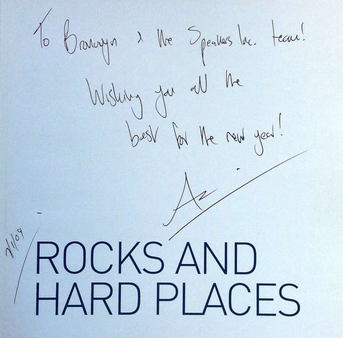 Rocks and Hard Places - Alex Harris - book signed by Author